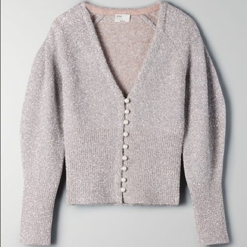 Aritzia Metallic Cardigan